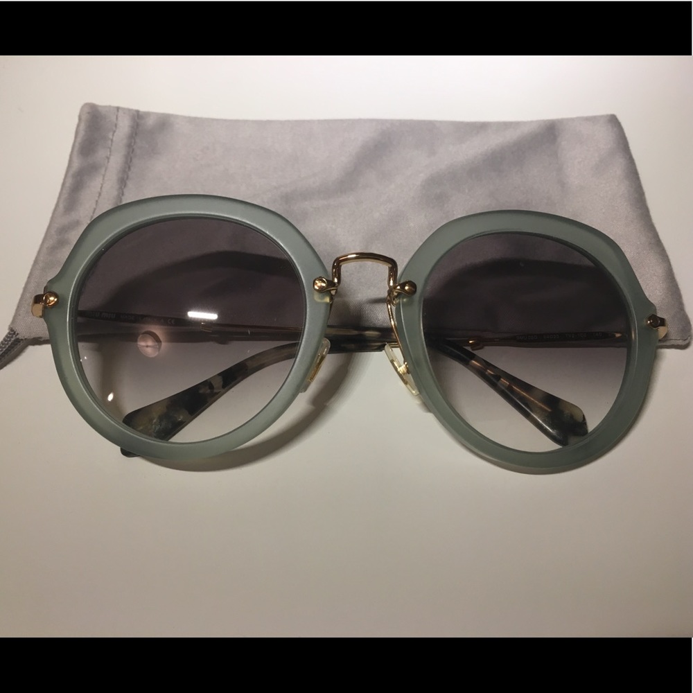 Miu miu women round sunglasses